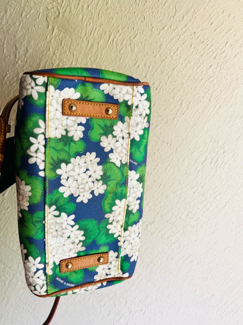 Dooney & Bourke Hydrangea Coated Cotton Gia Floral Satchel - Picture 6 of 9